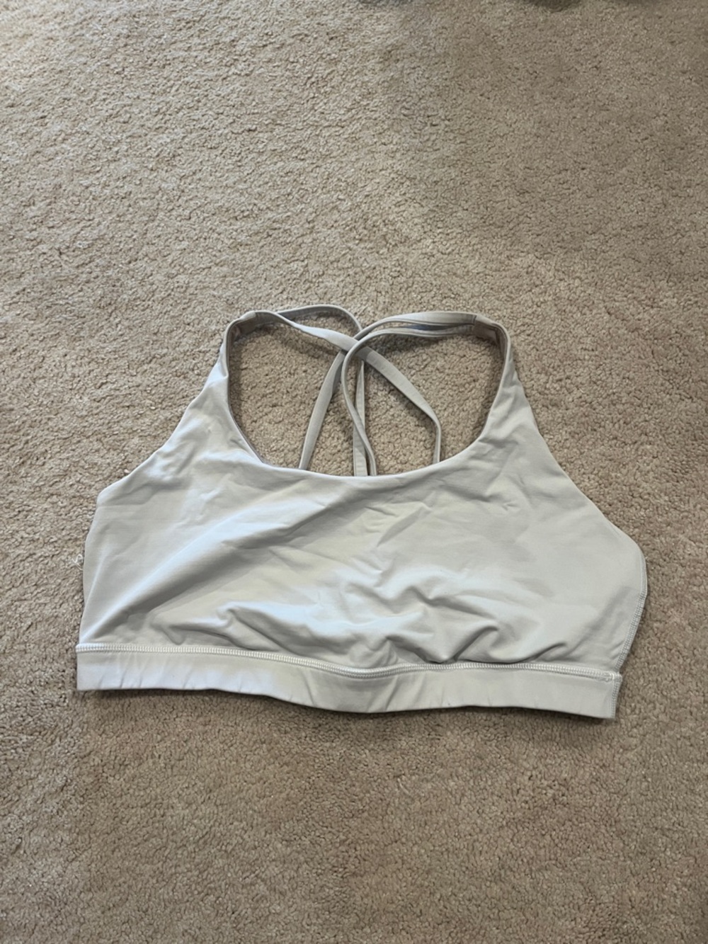 Lululemon white  Strappy Sports Bra -